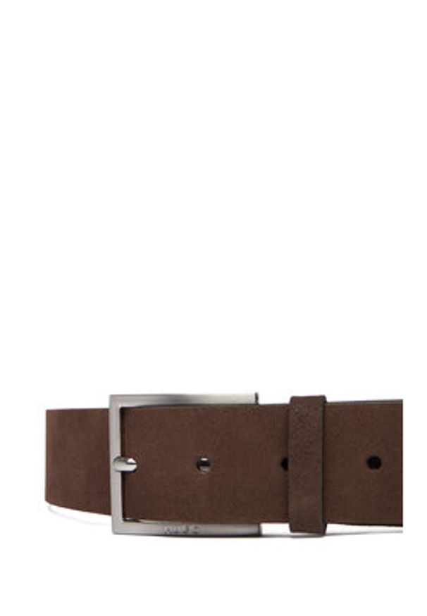 Hugo - HUGO Pasek Męski 50497455 Brązowy. Kolor: brązowy. Materiał: skóra, zamsz