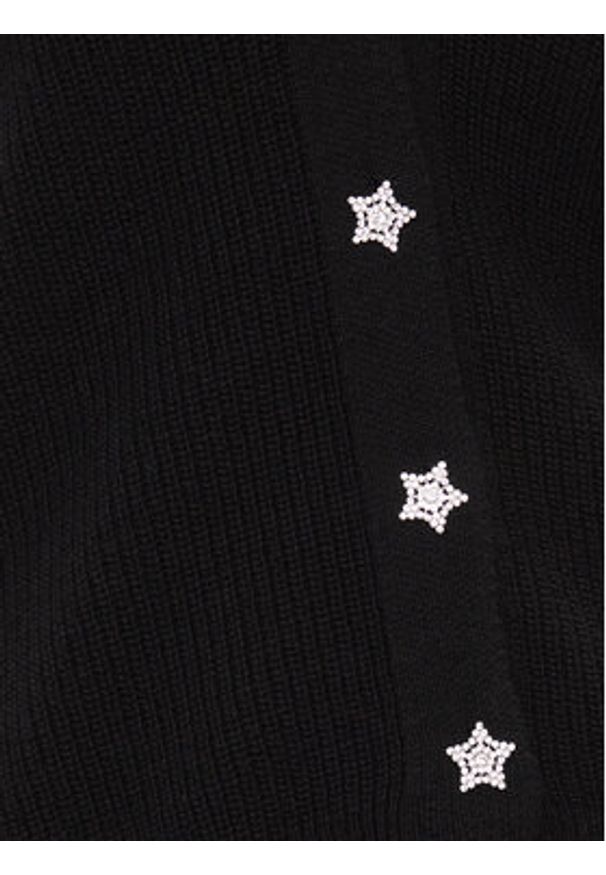 Kontatto Kardigan 3M1216 Czarny Relaxed Fit. Kolor: czarny. Materiał: syntetyk