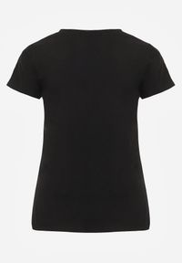 Renee - Czarny T-shirt z Linii Basic Apoxis. Kolor: czarny. Materiał: dzianina. Wzór: jednolity. Styl: elegancki #2