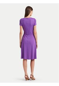 Lauren Ralph Lauren Sukienka codzienna 250868161011 Fioletowy Regular Fit. Okazja: na co dzień. Kolor: fioletowy. Materiał: syntetyk. Typ sukienki: proste. Styl: casual #4