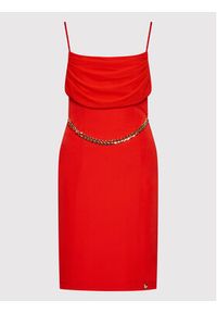 Rinascimento Sukienka koktajlowa CFC0109348003 Czerwony Slim Fit. Kolor: czerwony. Materiał: syntetyk. Styl: wizytowy #3