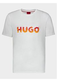 Hugo T-Shirt Danda 50504542 Biały Regular Fit. Kolor: biały. Materiał: bawełna #4