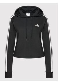 Adidas - adidas Bluza Essentias 3-Stripes GM5582 Czarny Loose Fit. Kolor: czarny. Materiał: bawełna #3