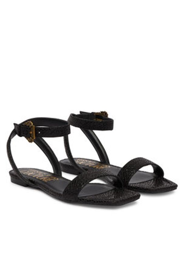 Versace Jeans Couture Sandały 80VA3S61 ZSS84 899 Czarny. Kolor: czarny. Materiał: skóra