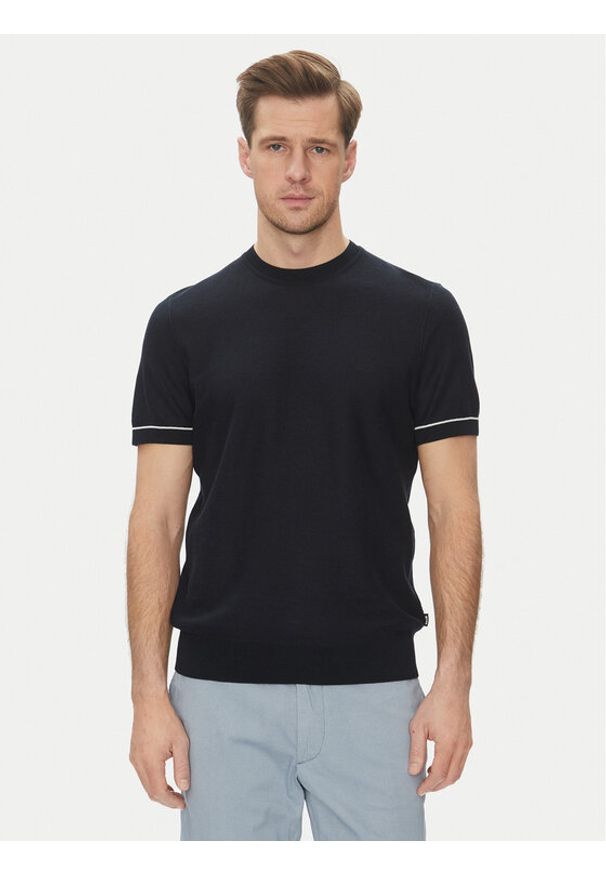 BOSS T-Shirt Jianfranco 50537642 Granatowy Regular Fit. Kolor: niebieski. Materiał: bawełna