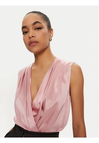 Pinko - PINKO Body Ines 100122 A1RI Różowy Regular Fit. Kolor: różowy. Materiał: acetat #4