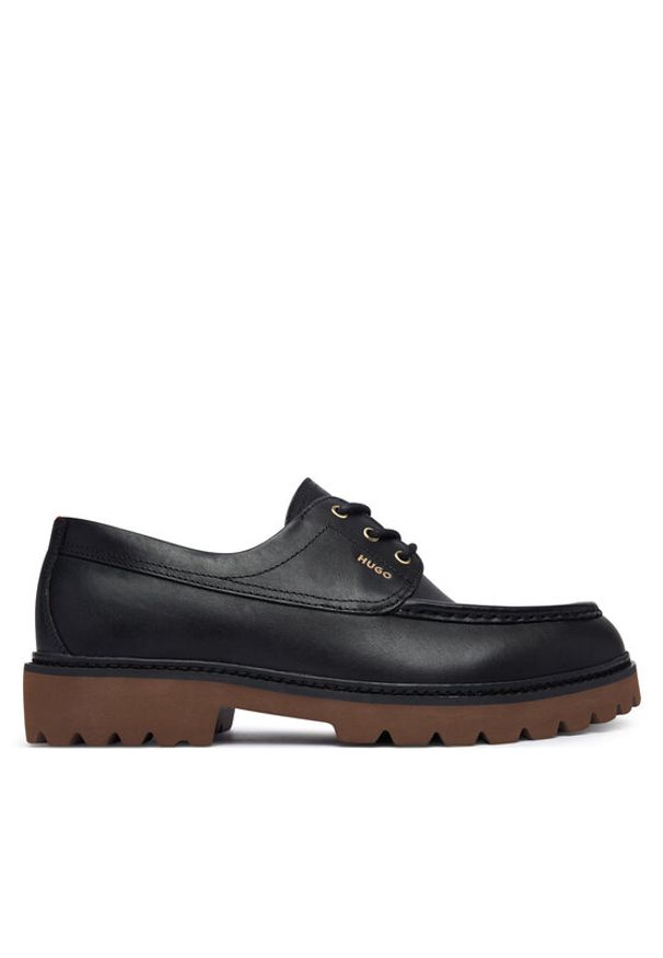 Hugo - HUGO Półbuty Draven 50573692 Czarny. Kolor: czarny. Materiał: skóra
