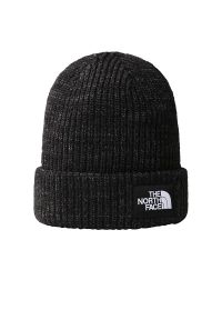 Czapka The North Face Beanie Salty Dog 0A3FJWJK31 - czarna. Kolor: czarny. Materiał: akryl, materiał. Wzór: ze splotem, aplikacja. Styl: klasyczny