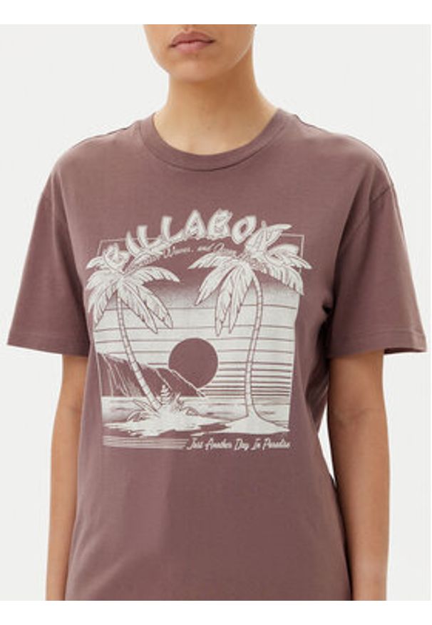 Billabong T-Shirt Sweet Escape EBJZT00419 Brązowy Relaxed Fit. Kolor: brązowy. Materiał: bawełna