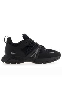 Buty Lacoste L003 743SMA0064-02H - czarne. Kolor: czarny. Materiał: guma, tworzywo sztuczne, syntetyk, poliester. Szerokość cholewki: normalna