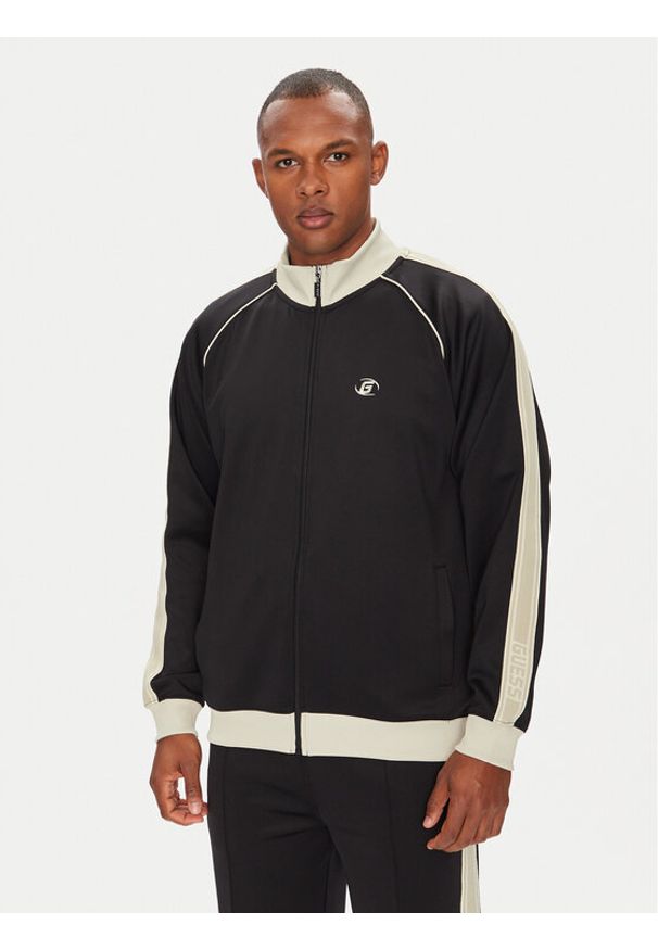 Guess Bluza Z5YQ21 KCRU2 Czarny Regular Fit. Kolor: czarny. Materiał: syntetyk