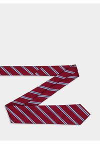 Pako Lorente - Bordowy krawat męski w pasy P22SF-KX-022-D-0. Kolor: czerwony. Materiał: poliester #3