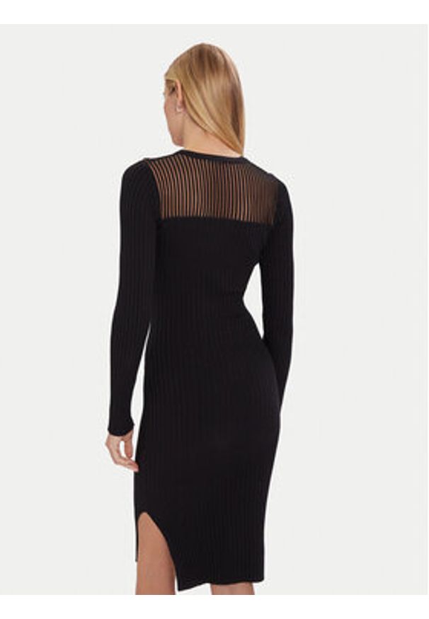 Morgan Sukienka dzianinowa 252-RMAN Czarny Slim Fit. Kolor: czarny. Materiał: wiskoza