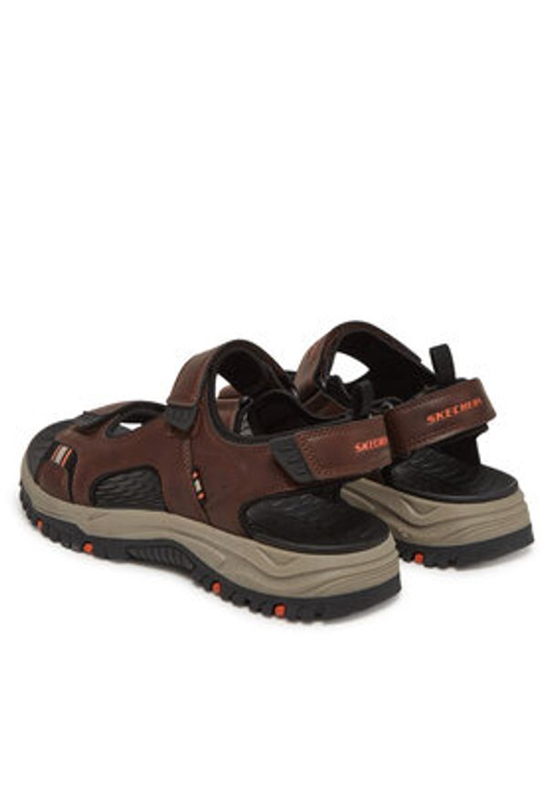 skechers - Skechers Sandały Prewitt-Rigdon 205139/BRBK Brązowy. Kolor: brązowy. Materiał: skóra