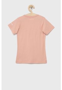 columbia - Columbia t-shirt bawełniany dziecięcy kolor różowy. Okazja: na co dzień. Kolor: różowy. Materiał: bawełna. Długość rękawa: krótki rękaw. Długość: krótkie. Wzór: nadruk. Styl: casual #3