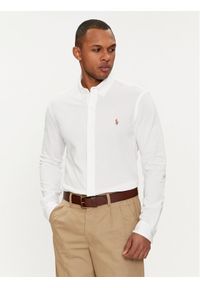 Polo Ralph Lauren Koszula 710932545002 Biały Custom Fit. Typ kołnierza: polo. Kolor: biały. Materiał: bawełna #1