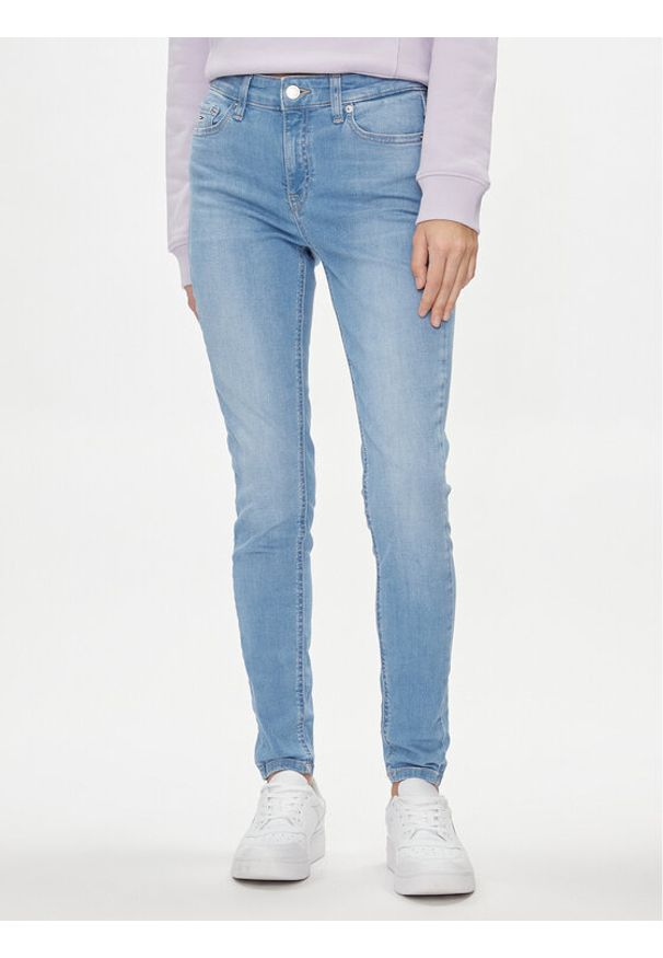 Tommy Jeans Jeansy Nora DW0DW17159 Niebieski Skinny Fit. Kolor: niebieski