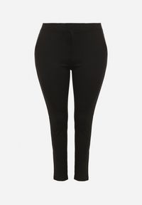 Born2be - Czarne Dopasowane Spodnie Skinny z Gumką w Talii i Kieszeniami Avenelle. Okazja: na co dzień. Kolekcja: plus size. Kolor: czarny. Styl: klasyczny, casual