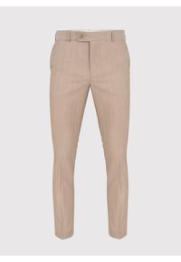 Pako Lorente - PAKO LORENTE – Beżowe wełniane spodnie męskie. Okazja: na ślub cywilny, na wesele, na komunię. Kolor: beżowy. Materiał: wełna. Styl: boho #10
