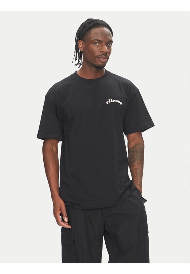 Ellesse T-Shirt Canoci SHZ21847 Czarny Loose Fit. Kolor: czarny. Materiał: bawełna
