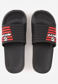 Born2be - Czarne Klapki Sportowe z Piankowego Materiału Thesedice. Okazja: na co dzień. Kolor: czarny. Materiał: materiał. Sezon: lato. Styl: sportowy #4