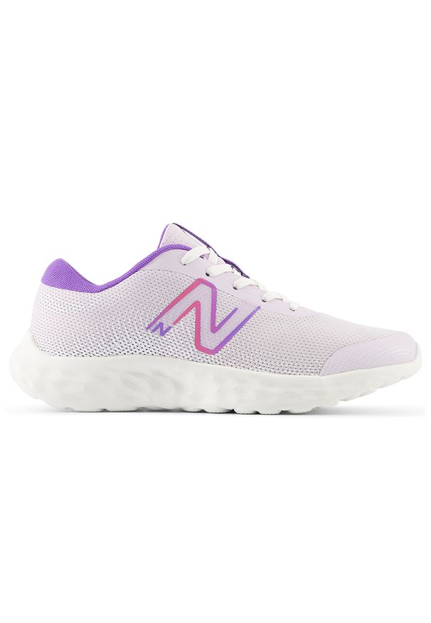 Buty dziecięce New Balance GP520RK8 – fioletowe. Kolor: fioletowy. Materiał: guma, materiał, syntetyk. Szerokość cholewki: normalna. Sport: fitness