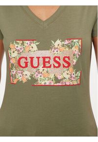 Guess T-Shirt W4GI23 J1314 Zielony Slim Fit. Kolor: zielony. Materiał: bawełna #3