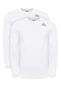 Kappa Komplet longsleeve Logo Saro 37216LW Biały Regular Fit. Kolor: biały. Materiał: bawełna. Długość rękawa: długi rękaw #1