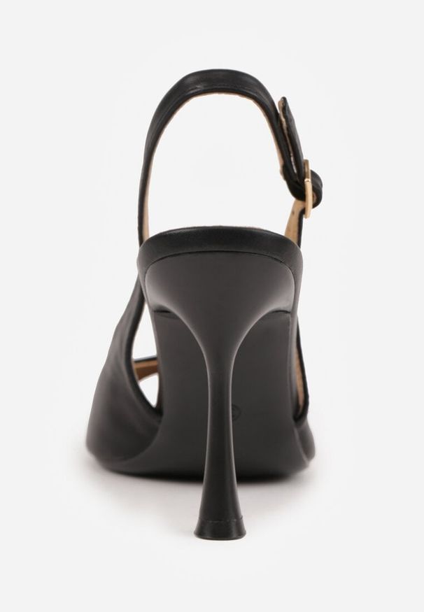 Renee - Czarne Sandały Slingback VICES na Szpilce z Odkrytym Noskiem Blooma. Kolor: czarny. Sezon: lato. Obcas: na szpilce. Styl: boho, elegancki
