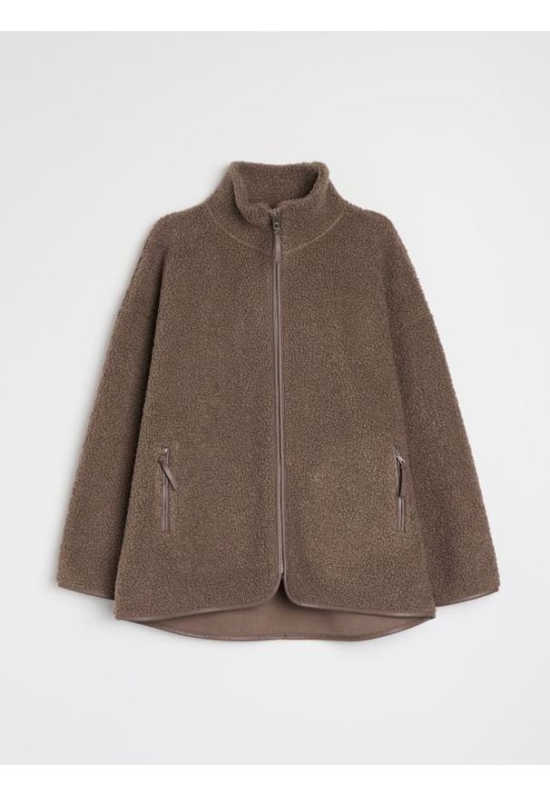 Sinsay - Bluza bomber - brązowy. Kolor: brązowy