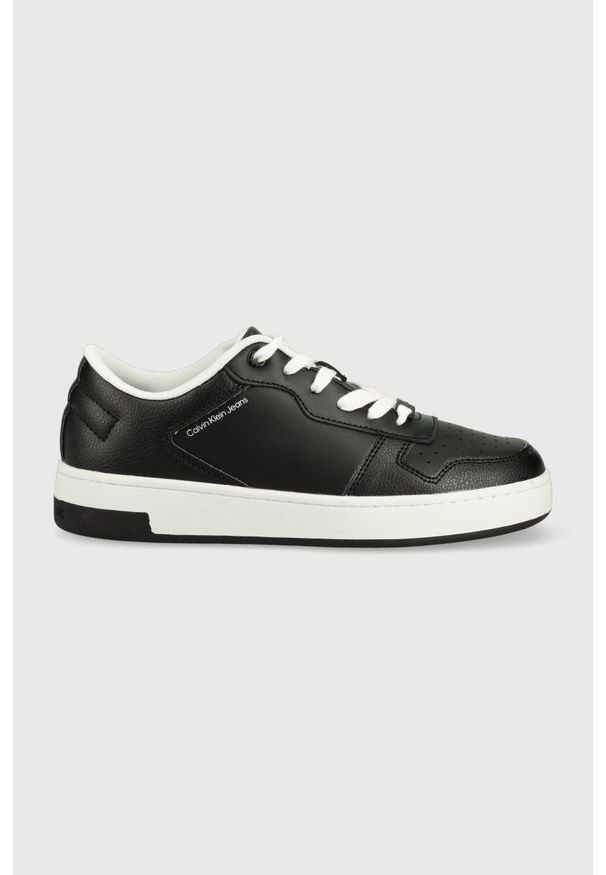 Calvin Klein Jeans sneakersy YW0YW00715.BDS kolor czarny. Nosek buta: okrągły. Zapięcie: sznurówki. Kolor: czarny. Materiał: guma. Obcas: na platformie