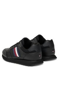 TOMMY HILFIGER - Tommy Hilfiger Sneakersy New Runner Eva Stripes FM0FM05637 Czarny. Kolor: czarny. Materiał: skóra #6