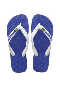 Klapki Havaianas Model 4110850 Kolor Niebieski. Okazja: na plażę. Kolor: niebieski. Materiał: syntetyk. Styl: sportowy #1