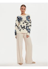 Weekend Max Mara Sweter Dolmen 2425366191 Écru Relaxed Fit. Materiał: bawełna, syntetyk #5