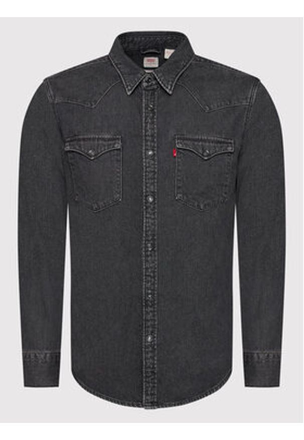 Levi's® Koszula jeansowa Barstow Western 85744-0038 Czarny Standard Fit. Kolor: czarny. Materiał: bawełna