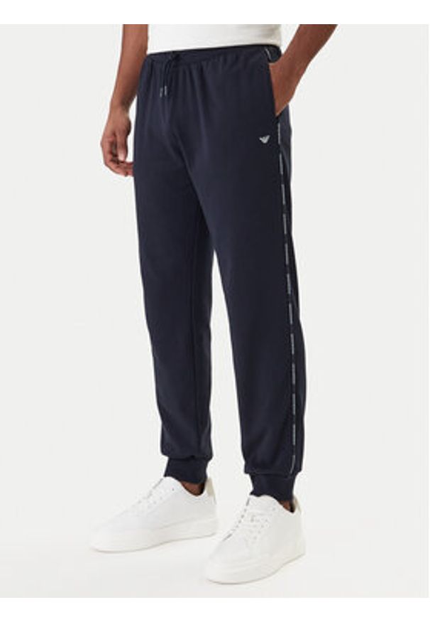 Emporio Armani Underwear Dres EM001385 AF18887 UB102 Granatowy Regular Fit. Kolor: niebieski. Materiał: bawełna