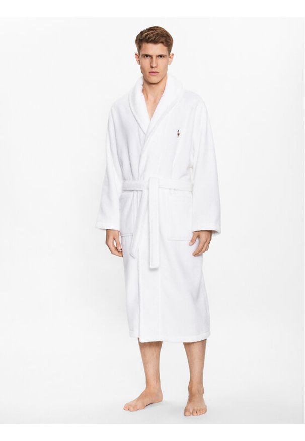 Polo Ralph Lauren Szlafrok 714899683002 Biały. Typ kołnierza: polo. Kolor: biały. Materiał: bawełna
