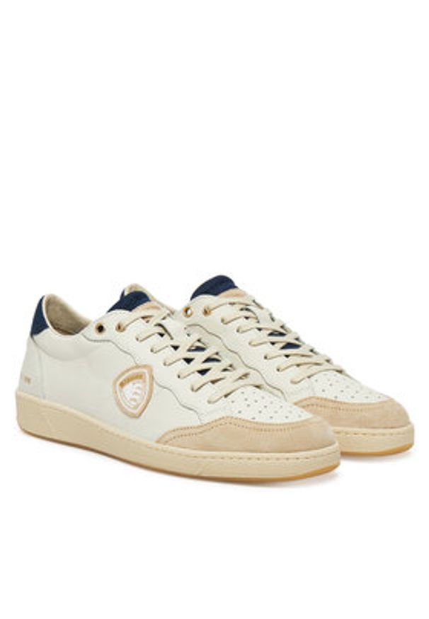 Blauer Sneakersy S5MURRAY12 Écru. Materiał: skóra