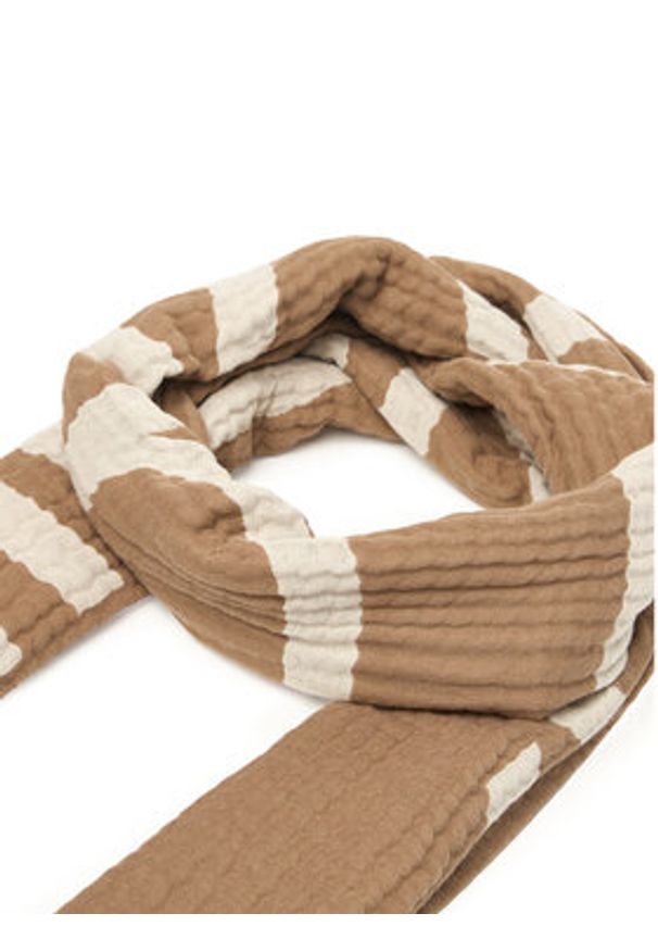 Calvin Klein Szal K60K612879 Beżowy. Kolor: beżowy. Materiał: bawełna