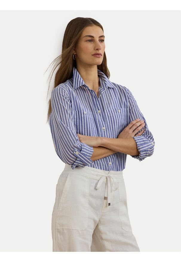 Lauren Ralph Lauren - LAUREN RALPH LAUREN Koszula 200970150001 Niebieski Relaxed Fit. Kolor: niebieski. Materiał: bawełna