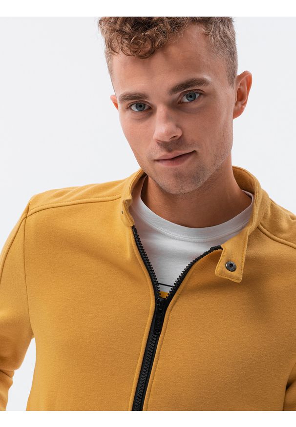 Żółta bluza Ombre Clothing bez kaptura
