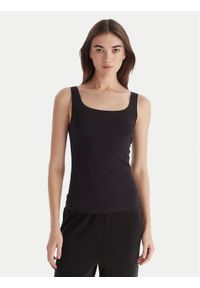 Hunkemöller Top Singlet 302809 Czarny Slim Fit. Kolor: czarny. Materiał: bawełna #1