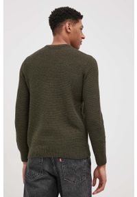 Superdry Sweter bawełniany męski kolor zielony lekki. Okazja: na co dzień. Kolor: zielony. Materiał: bawełna. Styl: casual #4