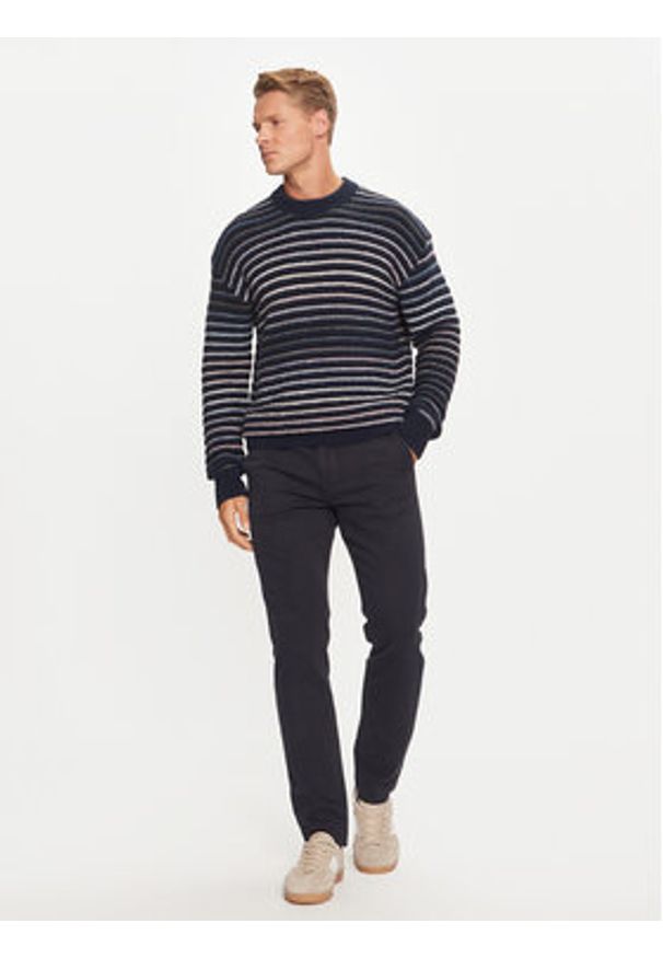 BOSS - Boss Sweter 50523580 Granatowy Regular Fit. Kolor: niebieski. Materiał: syntetyk, wełna