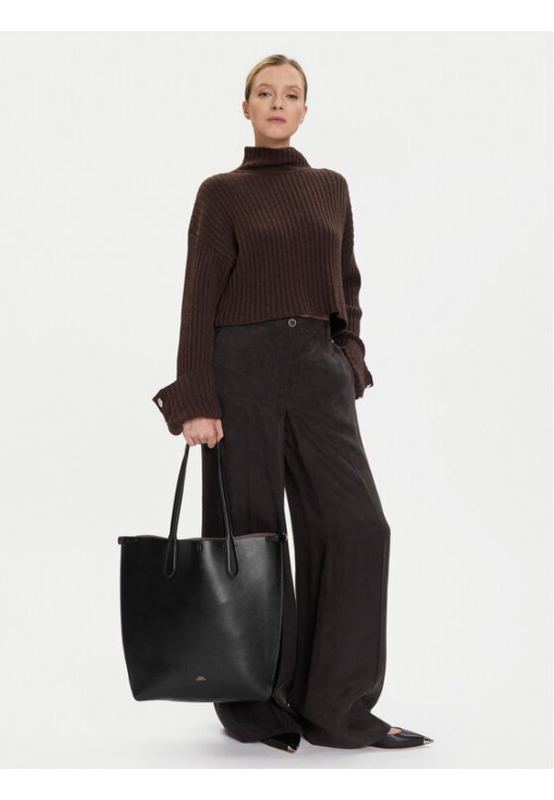 Polo Ralph Lauren Torebka 428962757002 Czarny. Kolor: czarny. Materiał: skórzane