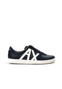 Armani Exchange Sneakersy | XUX035 XV088 | Mężczyzna | Granatowy. Nosek buta: okrągły. Kolor: niebieski. Materiał: tkanina, skóra ekologiczna. Wzór: nadruk, aplikacja #4