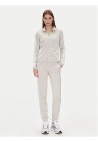 Adidas - adidas Bluza Tricot 3-Stripes JD4521 Beżowy Regular Fit. Kolor: beżowy. Materiał: syntetyk #3