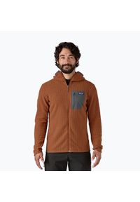 Bluza trekkingowa męska Patagonia R1 Air Full-Zip. Kolor: brązowy