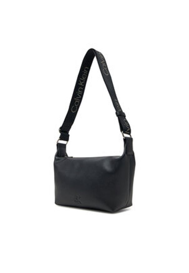 Calvin Klein Jeans Torebka Ultralight Shoulder Bag LV04K3131G Czarny. Kolor: czarny. Materiał: skórzane