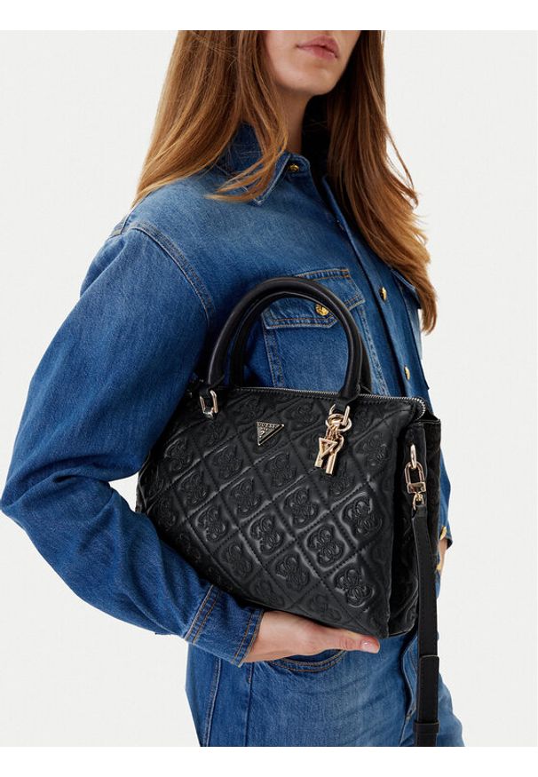 Guess Torebka Adelasia HWQL96 58060 Czarny. Kolor: czarny. Materiał: skórzane